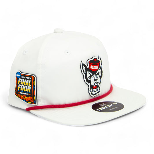 NC State Wolfpack 2024 Final Four 3D Classic Rope Hat- White/ Red