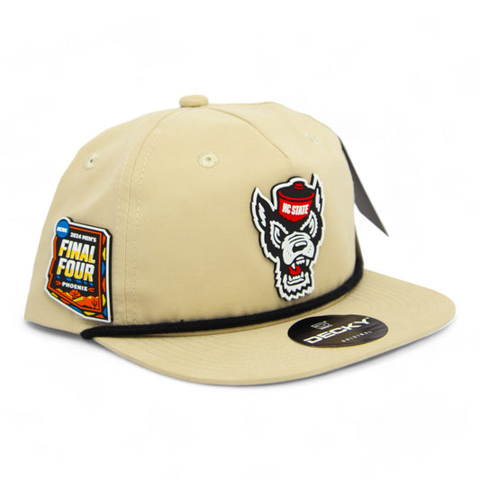 NC State Wolfpack 2024 Final Four 3D Classic Rope Hat- Birch/ Black