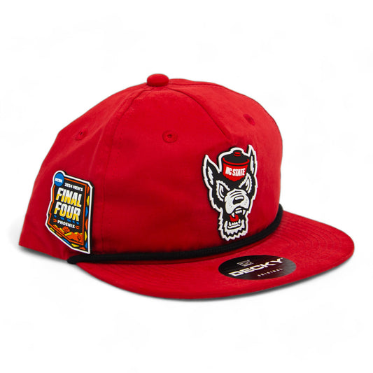 NC State Wolfpack 2024 Final Four 3D Classic Rope Hat- Red/ Black