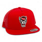 NC State Wolfpack 3D YP Snapback Flat Bill Trucker Hat- Red