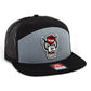 NC State Wolfpack 3D Snapback Seven-Panel Flat Bill Trucker Hat- Heather Grey/ Black