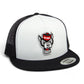 NC State Wolfpack 3D YP Snapback Flat Bill Trucker Hat- White/ Black