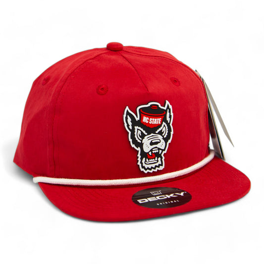 NC State Wolfpack 3D Classic Rope Hat- Red/ White