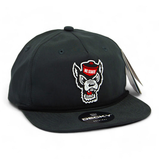 NC State Wolfpack 3D Classic Rope Hat- Charcoal/ Black