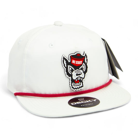 NC State Wolfpack 3D Classic Rope Hat- White/ Red