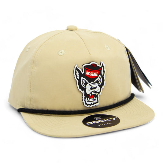 NC State Wolfpack 3D Classic Rope Hat- Birch/ Black