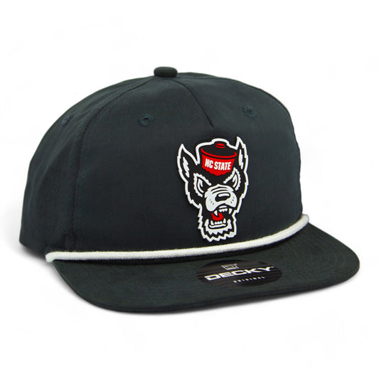 NC State Wolfpack 3D Classic Rope Hat- Charcoal/ White