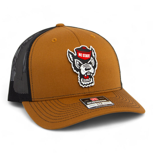 NC State Wolfpack 3D Snapback Trucker Hat- Carmel/ Black