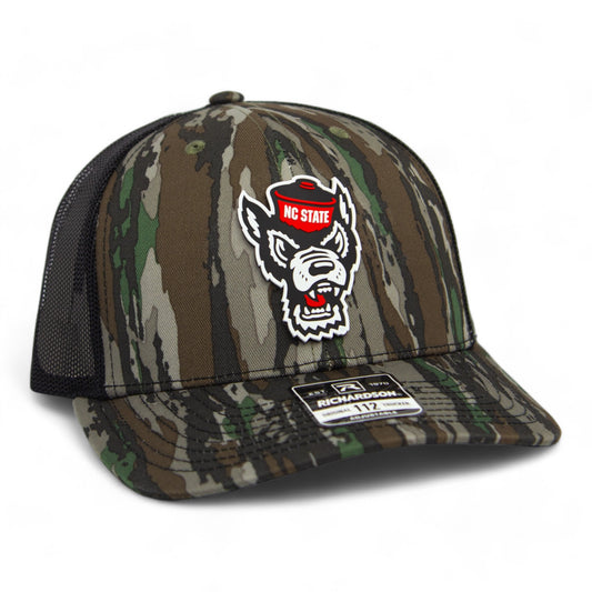 NC State Wolfpack 3D Snapback Trucker Hat- Realtree Original/ Black