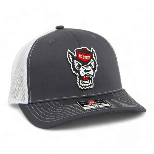 NC State Wolfpack 3D Snapback Trucker Hat- Charcoal/ White