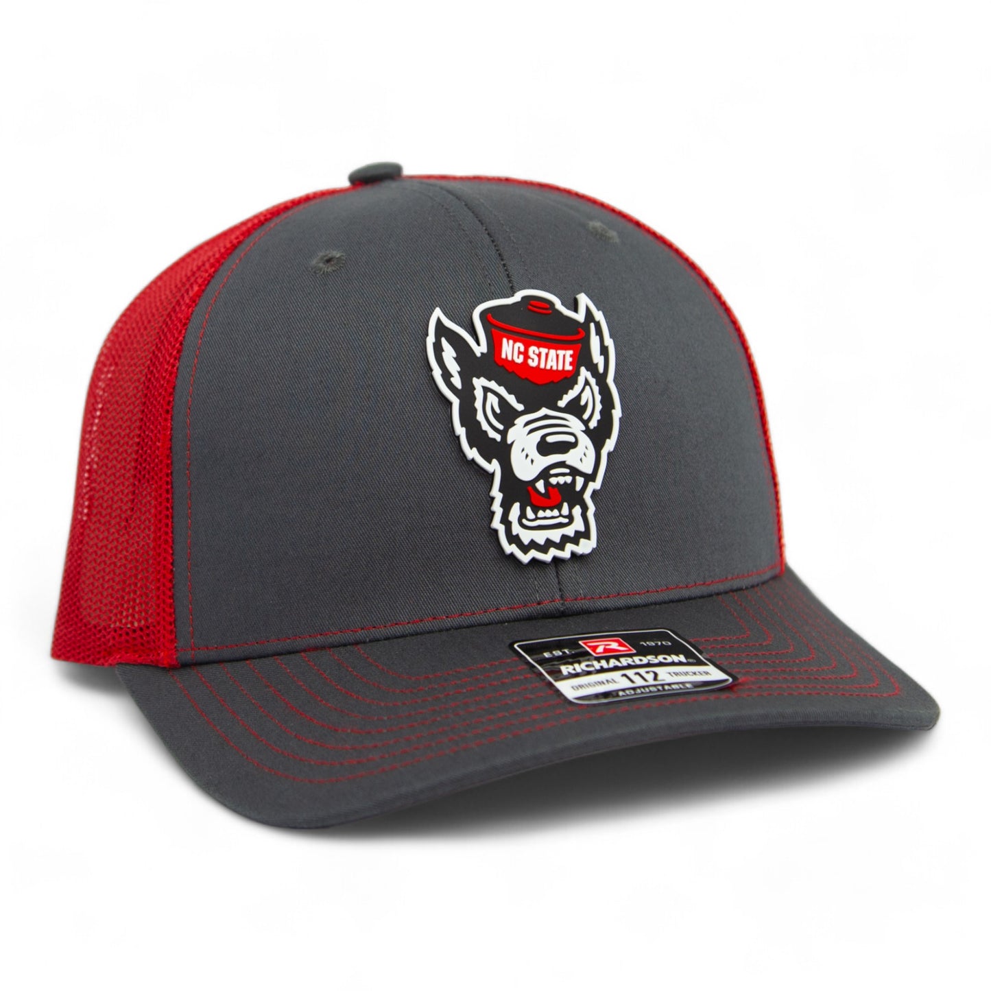 NC State Wolfpack 3D Snapback Trucker Hat- Charcoal/ Red