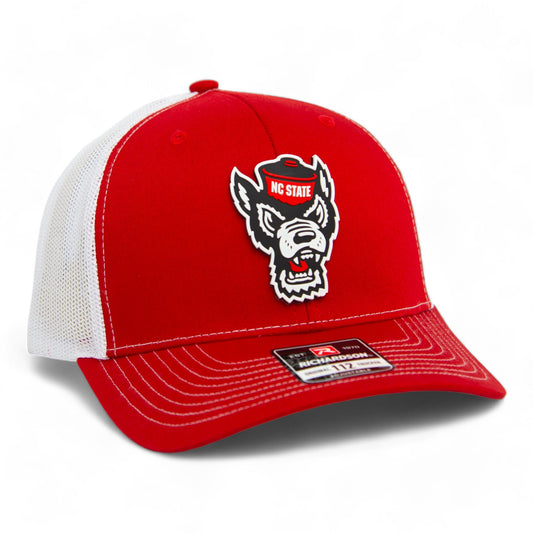 NC State Wolfpack 3D Snapback Trucker Hat- Red/ White