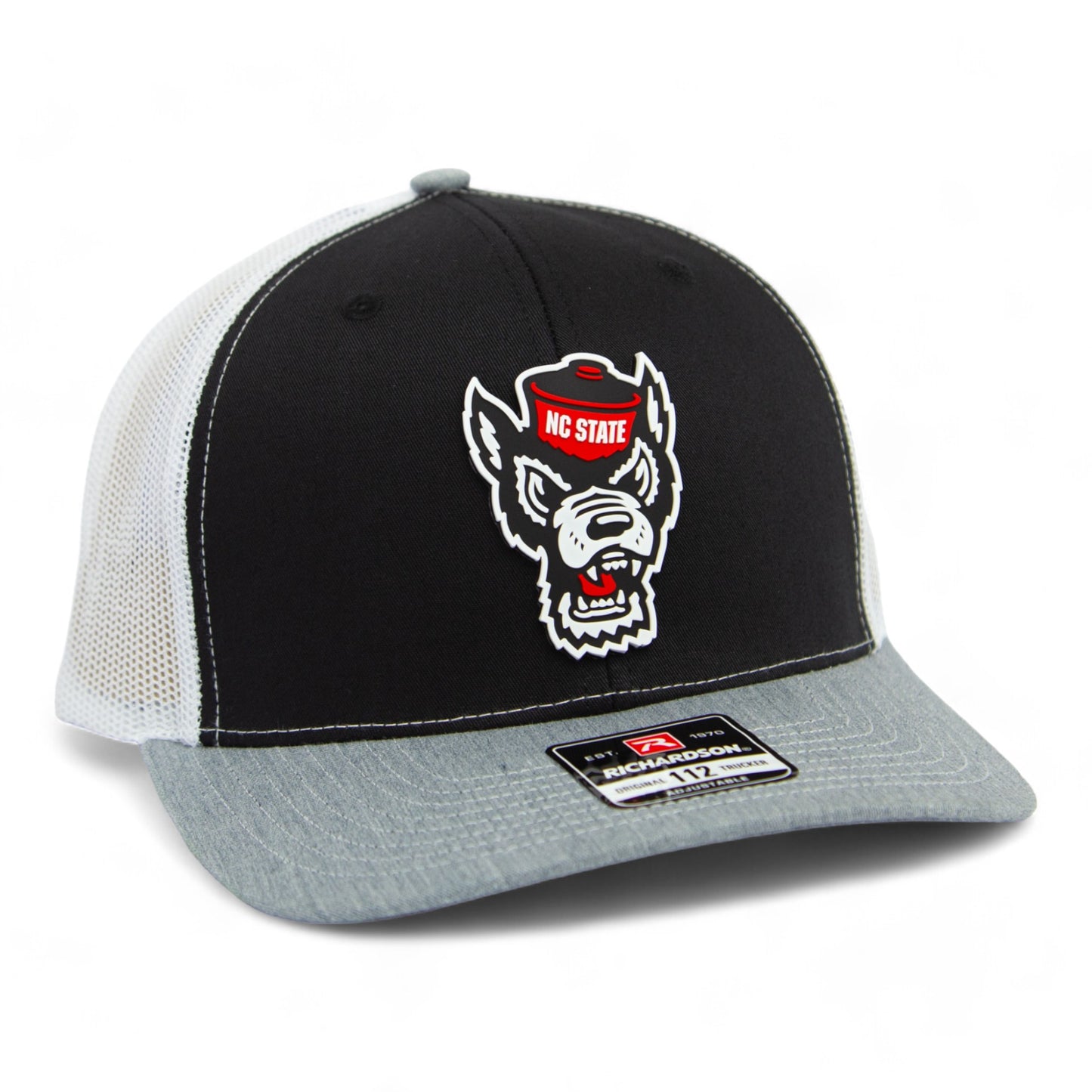 NC State Wolfpack 3D Snapback Trucker Hat- Black/ White/ Grey