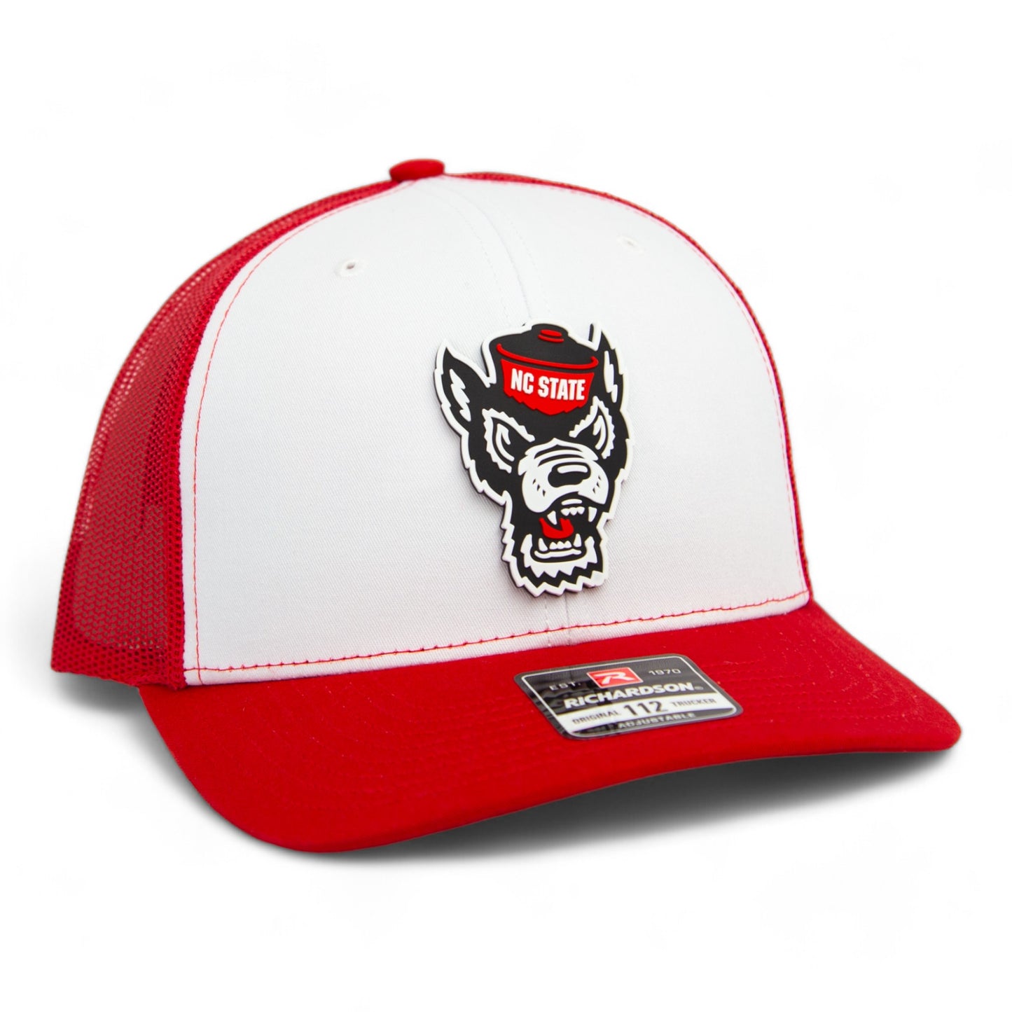 NC State Wolfpack 3D Snapback Trucker Hat- White/ Red