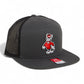 NC State Wolfpack Strutting Wolf 3D Snapback Seven-Panel Flat Bill Trucker Hat- Charcoal/ Black