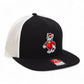 NC State Wolfpack Strutting Wolf 3D Wool Blend Flat Bill Hat- Black/ White