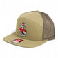 NC State Wolfpack Strutting Wolf 3D Snapback Seven-Panel Flat Bill Trucker Hat- Pale Loden