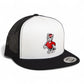 NC State Wolfpack Strutting Wolf 3D YP Snapback Flat Bill Trucker Hat- White/ Black