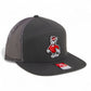 NC State Wolfpack Strutting Wolf 3D Snapback Seven-Panel Flat Bill Trucker Hat- Charcoal