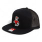 NC State Wolfpack Strutting Wolf 3D Snapback Seven-Panel Flat Bill Trucker Hat- Black