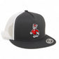 NC State Wolfpack Strutting Wolf 3D YP Snapback Flat Bill Trucker Hat- Charcoal/ White