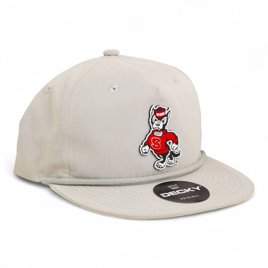 NC State Wolfpack Strutting Wolf 3D Classic Rope Hat- Grey