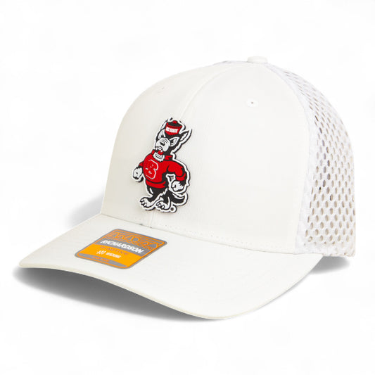 NC State Wolfpack Strutting Wolf 3D Snapback Tilikum Trucker Hat- White