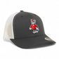 NC State Wolfpack Strutting Wolf 3D YP Snapback Trucker Hat- Charcoal/ White