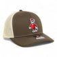 NC State Wolfpack Strutting Wolf 3D Snapback Trucker Hat- Chocolate Chip/ Birch