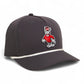 NC State Wolfpack Strutting Wolf 3D Five Panel Classic Rope Hat- Charcoal/ White