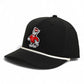 NC State Wolfpack Strutting Wolf 3D Five Panel Classic Rope Hat- Black/ White