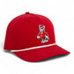 NC State Wolfpack Strutting Wolf 3D Five Panel Classic Rope Hat- Red/ White