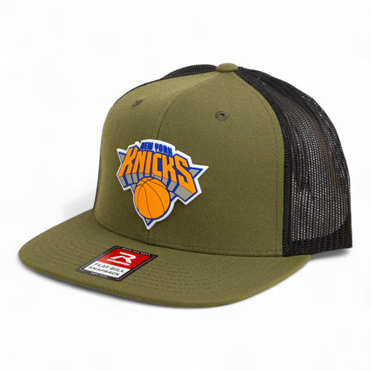 New York Knicks 3D Wool Blend Flat Bill Hat- Loden/ Black