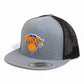 New York Knicks 3D YP Snapback Flat Bill Trucker Hat- Heather Grey/ Black