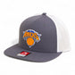 New York Knicks 3D Wool Blend Flat Bill Hat- Charcoal/ White