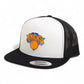 New York Knicks 3D YP Snapback Flat Bill Trucker Hat- White/ Black
