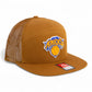 New York Knicks 3D Snapback Seven-Panel Flat Bill Trucker Hat- Caramel