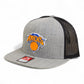 New York Knicks 3D Wool Blend Flat Bill Hat- Heather Grey/ Black
