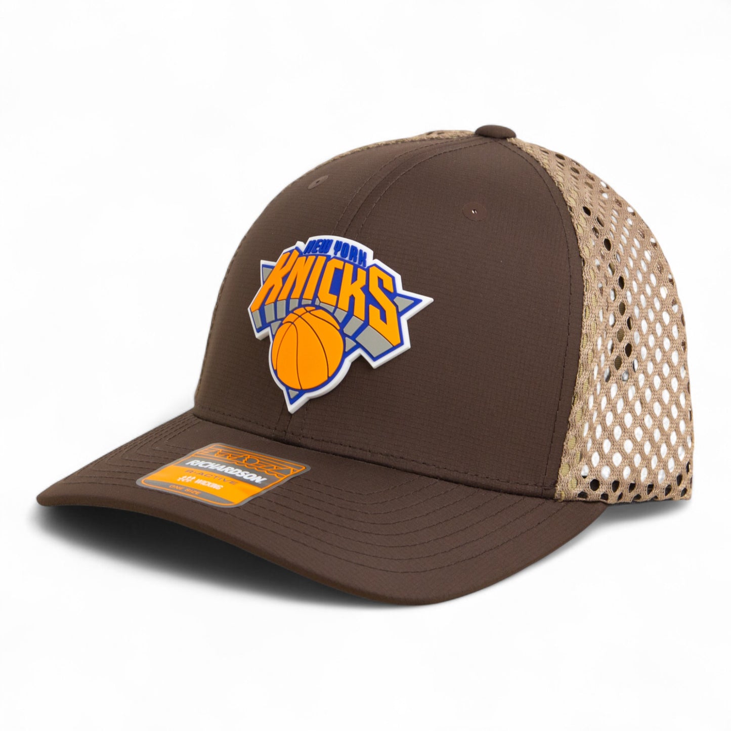 New York Knicks 3D Snapback Tilikum Trucker Hat- Brown/ Tan