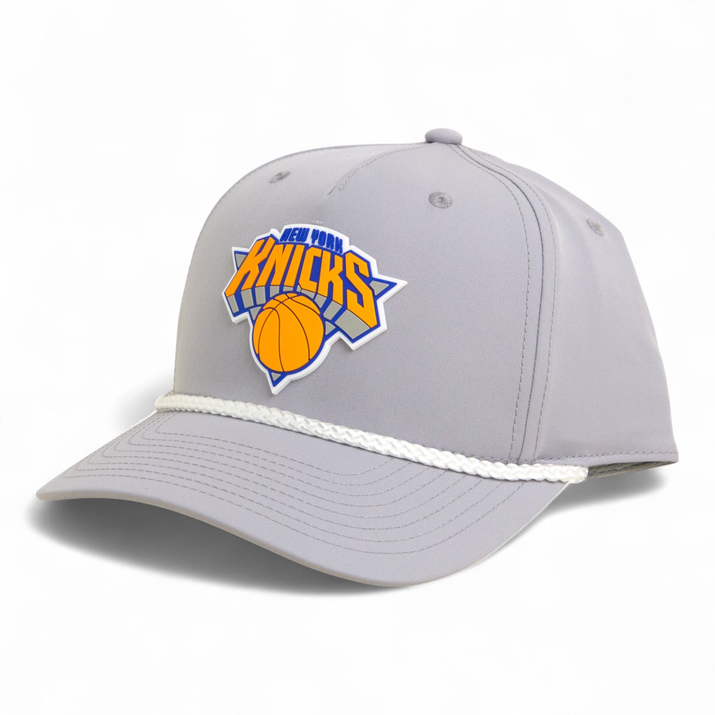 New York Knicks 3D Five Panel Classic Rope Hat- Grey/ White