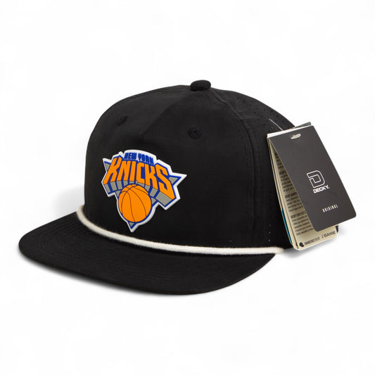 New York Knicks 3D Perforated Rope Hat- Black/ White