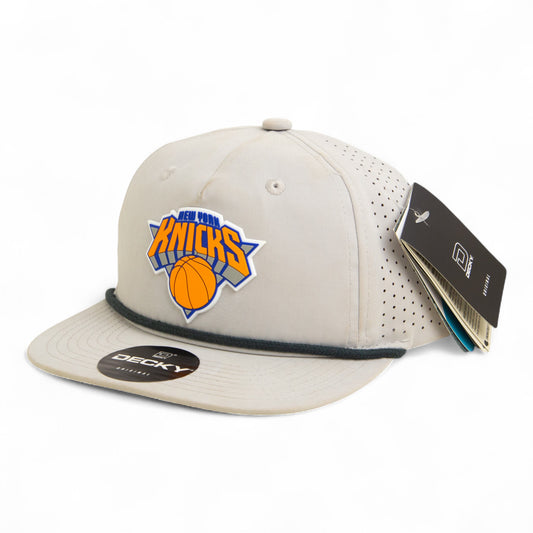 New York Knicks 3D Perforated Rope Hat- Grey/ Charcoal