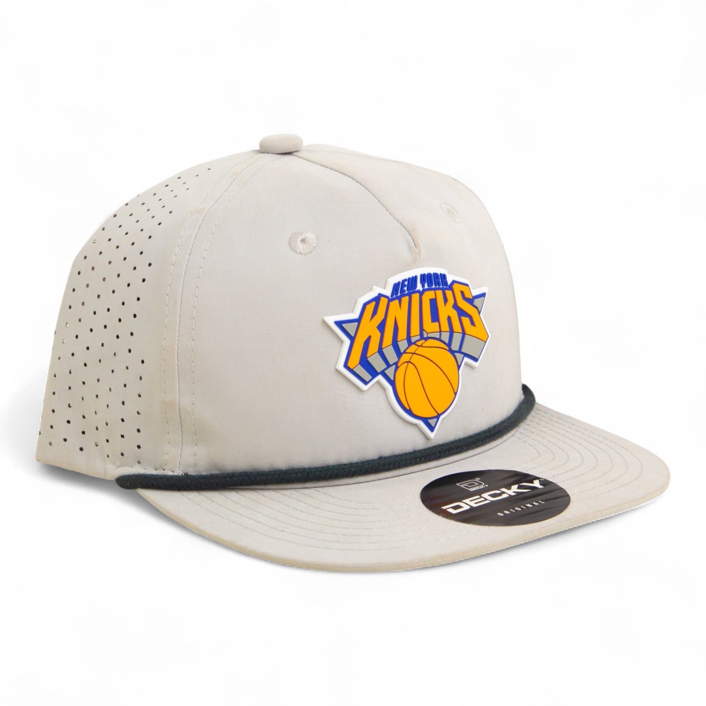 New York Knicks 3D Perforated Rope Hat- Grey/ Charcoal