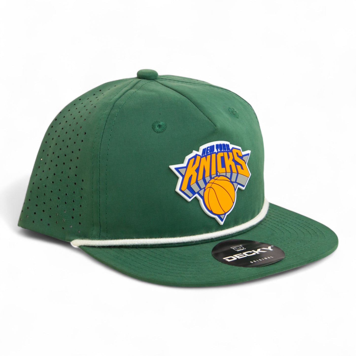 New York Knicks 3D Perforated Rope Hat- Forest/ White
