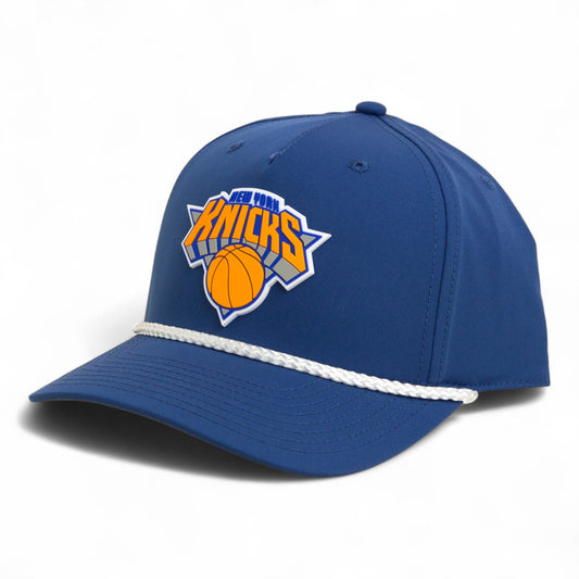New York Knicks 3D Five Panel Classic Rope Hat- Light Blue/ White