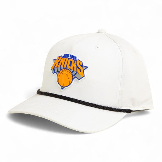 New York Knicks 3D Five Panel Classic Rope Hat- White/ Black