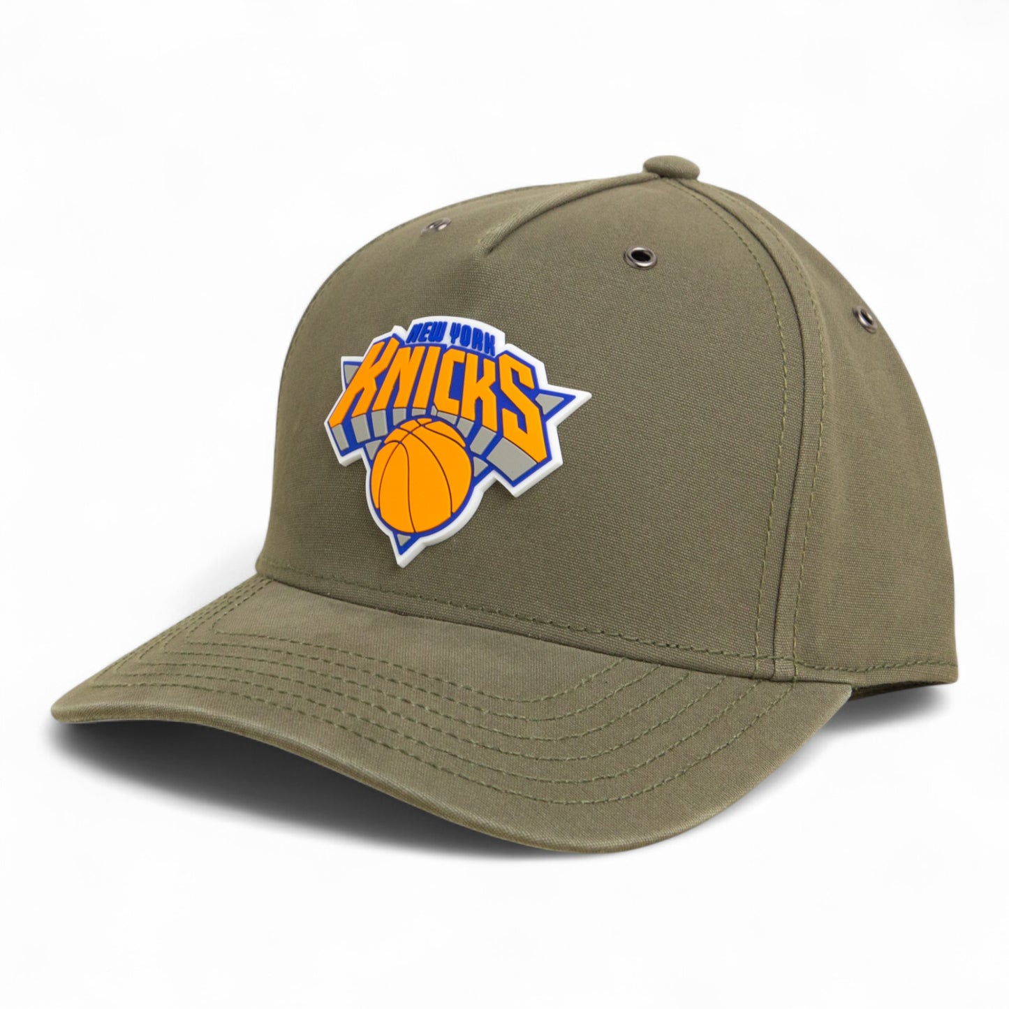 New York Knicks 3D Snapback Canvas Hat- Olive