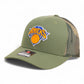 New York Knicks Snapback Trucker Hat- Loden/ Green Camo