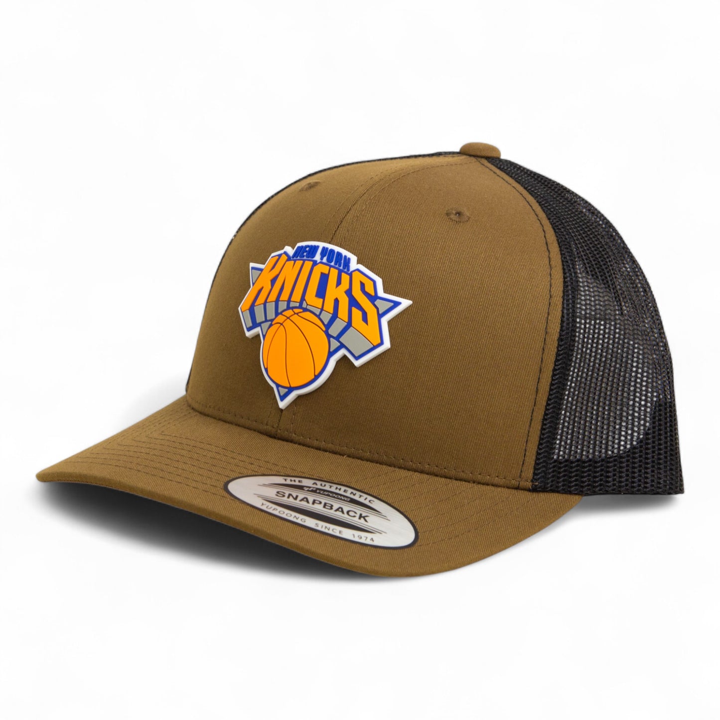 New York Knicks 3D YP Snapback Trucker Hat- Coyote/ Black