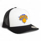 New York Knicks 3D YP Snapback Trucker Hat- White/ Black